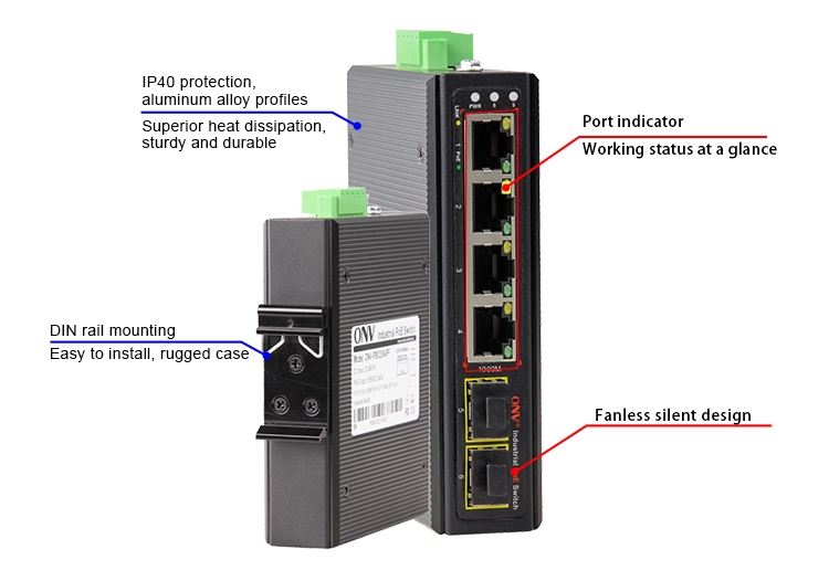 industrial PoE fiber switch, 6-port industrial PoE switch,industrial switch
