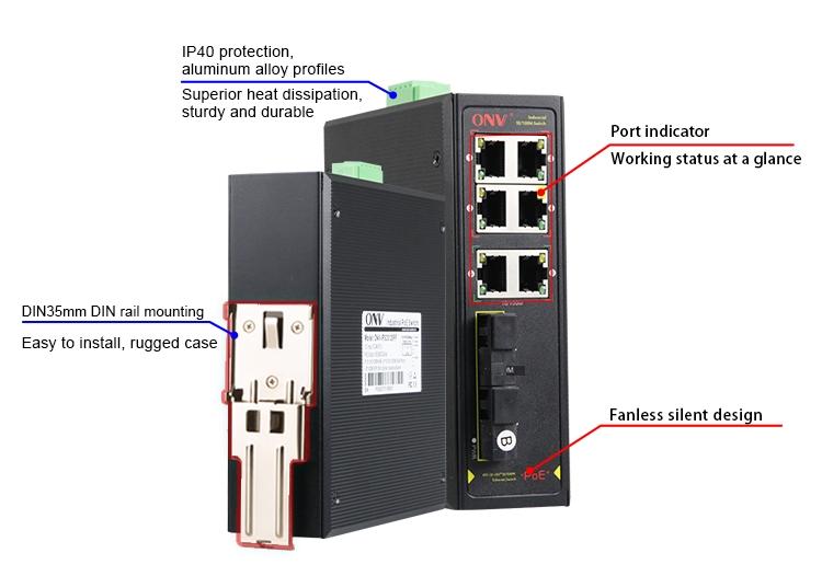 10-port industrial PoE fiber switch,industrial PoE switch, industrial switch,