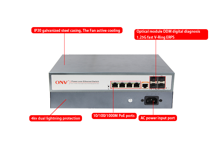 8-port gigabit managed PoE switch, managed PoE switch, PoE switch 8-port gigabit managed PoE switch, managed PoE switch, PoE switch