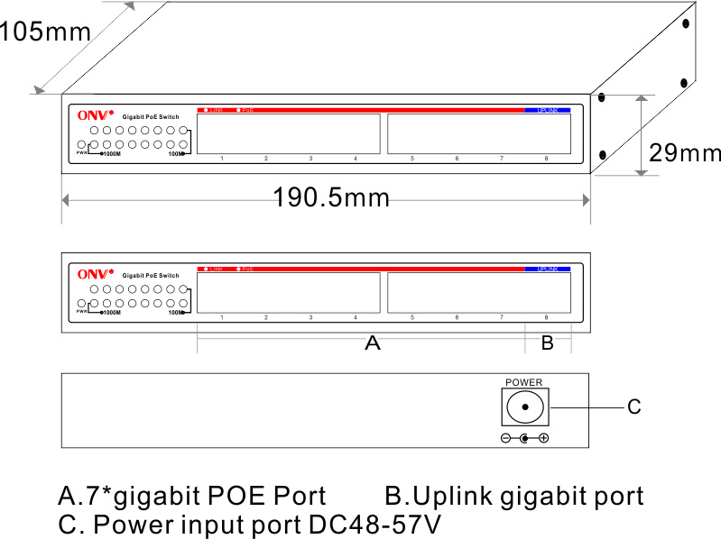 PoE switches, gigabit 8-port PoE switch, gigabit PoE switch