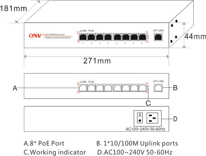 9-port 10/100M PoE switch,9-port PoE switch, PoE switch,PoE switches