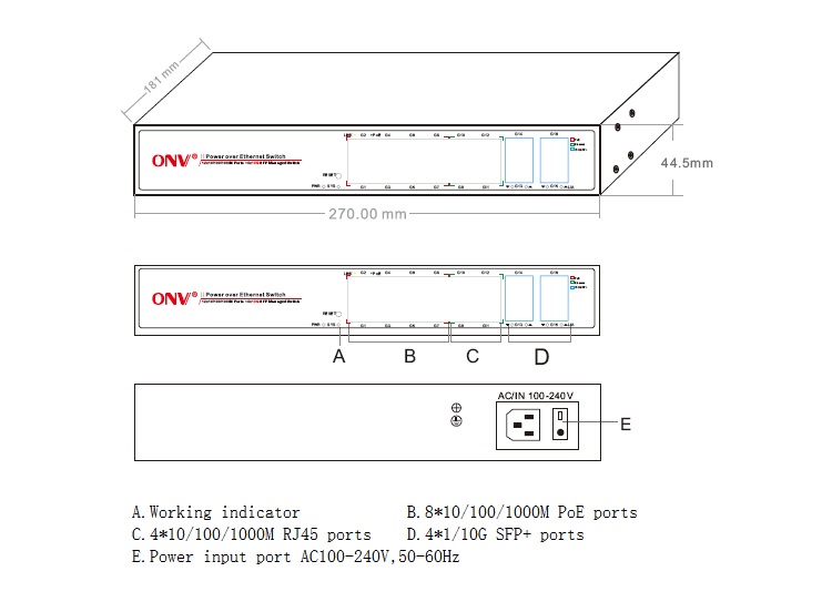 16-port 10G uplink managed PoE switch, managed PoE switch,16-port PoE switch