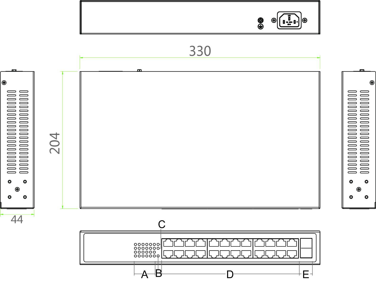 26-port Gigabit uplink Ethernet switch,Ethernet switch