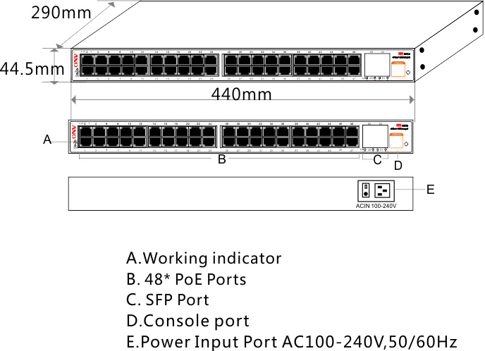 52-port gigabit managed PoE switch,managed PoE switch,PoE switch 52-port gigabit managed PoE switch,managed PoE switch,PoE switch