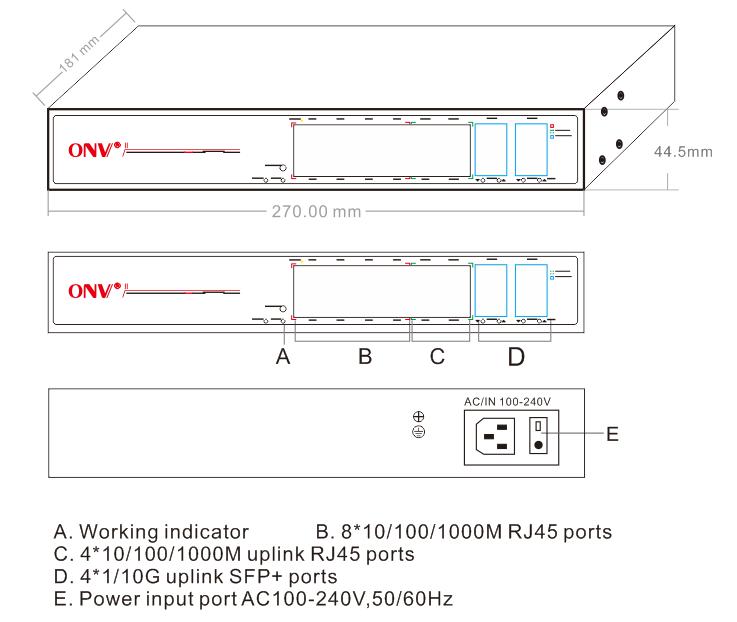 16-port 10G uplink managed Ethernet fiber switch，Ethernet fiber switch