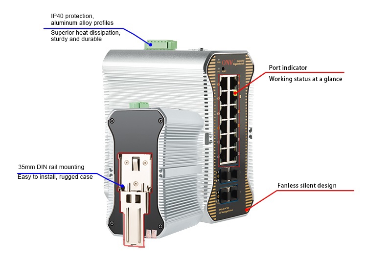 16-port 10G uplink industrial Ethernet switch, industrial switch 16-port 10G uplink industrial Ethernet switch, industrial switch