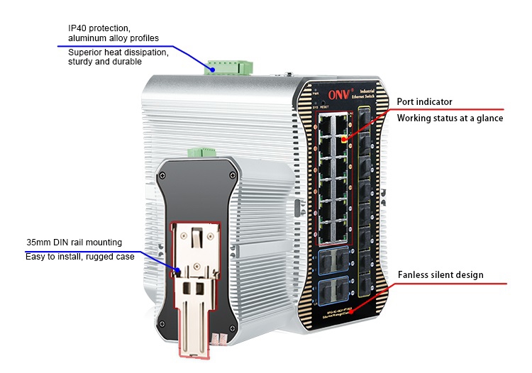 24-port 10G uplink managed industrial Ethernet switch, industrial switch 24-port 10G uplink managed industrial Ethernet switch, industrial switch
