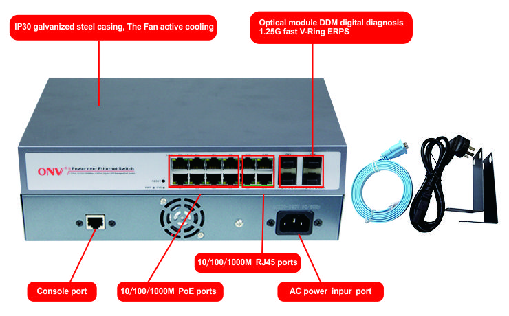 16-port gigabit managed PoE switch, gigabit PoE switch, PoE switch 16-port gigabit managed PoE switch, gigabit PoE switch, PoE switch