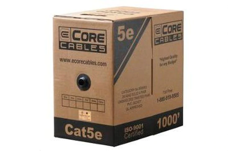1000ft Cat5E Category 5 Unshielded Twisted Pair (UTP) Cable