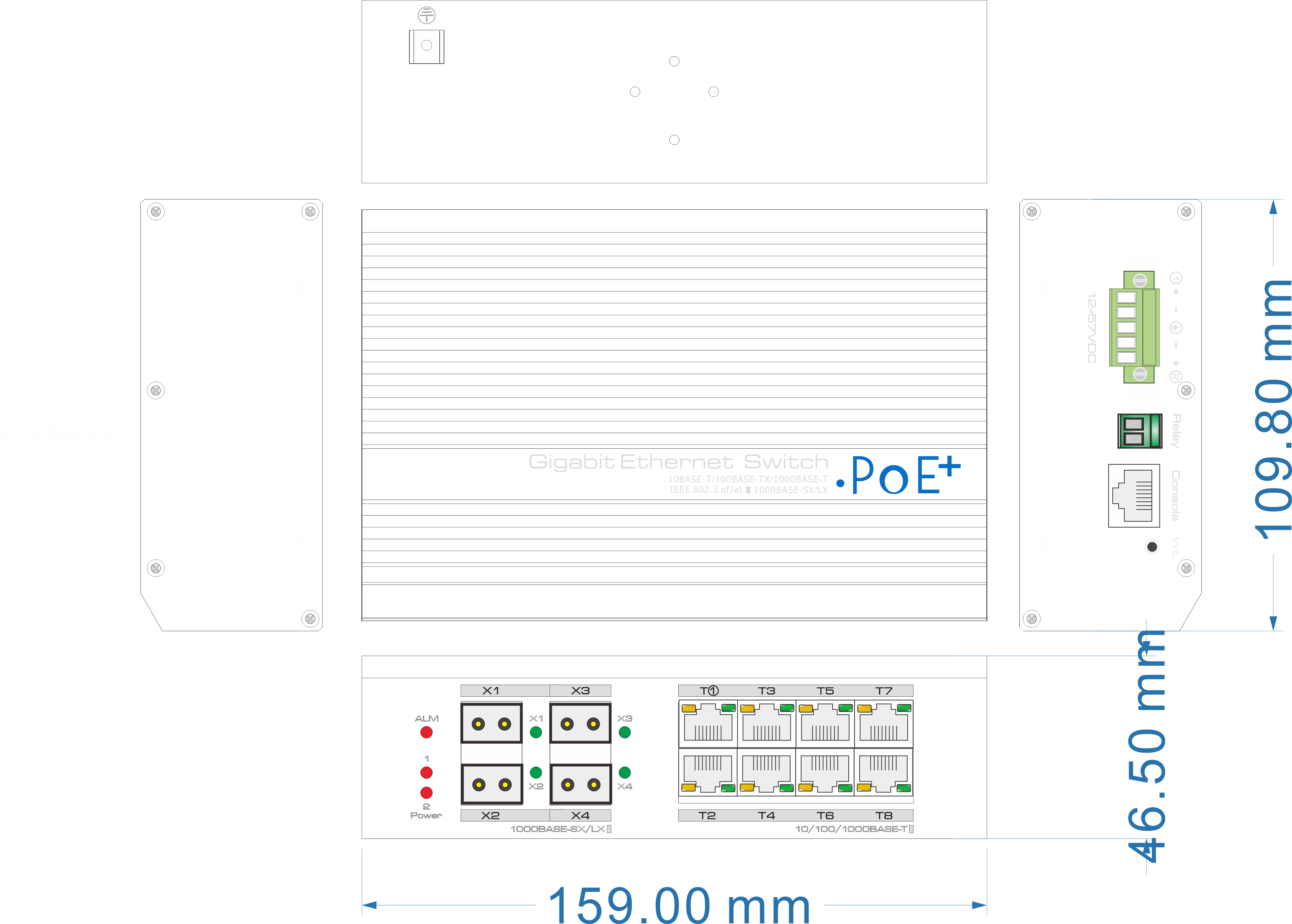60W poe switch