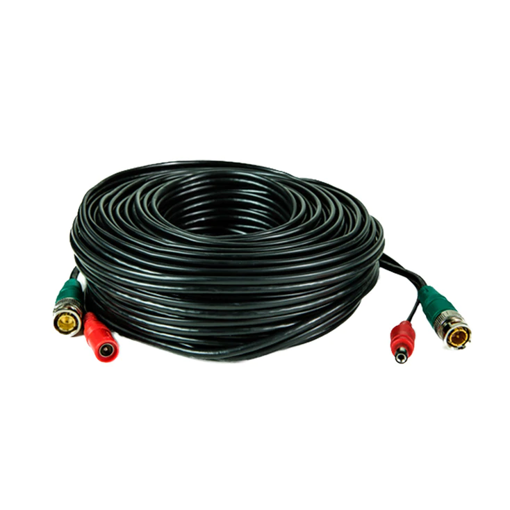 LTS LTAC2100B Pre-made Siamese Cable with Connectors - 100ft Black