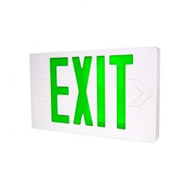 LTS LTEL002G LED Exit w/ Battery Backup Green Letters 120/277V