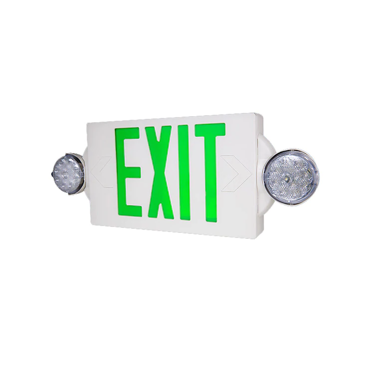LTS LTEL004G Green/Combo EXIT/Emergency Universal Mount LED Thermoplastic Unit