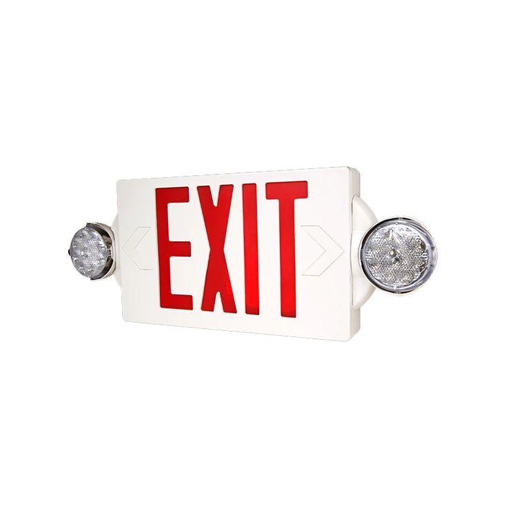LTS LTEL004R Red/Combo EXIT/Emergency Universal Mount LED Thermoplastic Unit