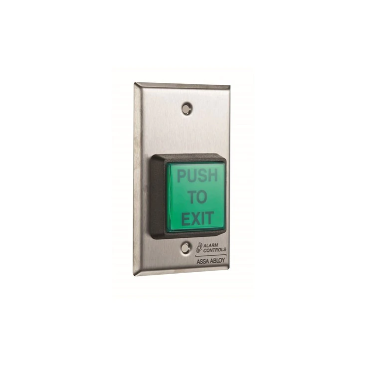 LTS LTK-TS-2-2 Alarm Controls U.L. 2" SQ. Green Illuminated Push Button