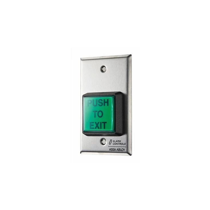 LTS LTK-TS-2T Alarm Controls U.L. 2" SQ. GREEN ILLUMINATED P.B.